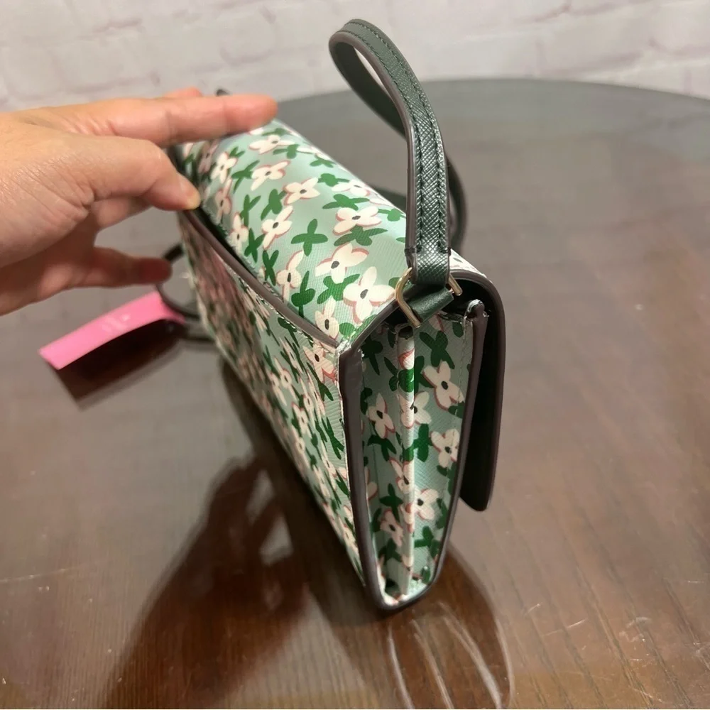 KATE SPADE NEW YORK DANA WALLET ON A STRING. BUTTER Platinum Grey NWT